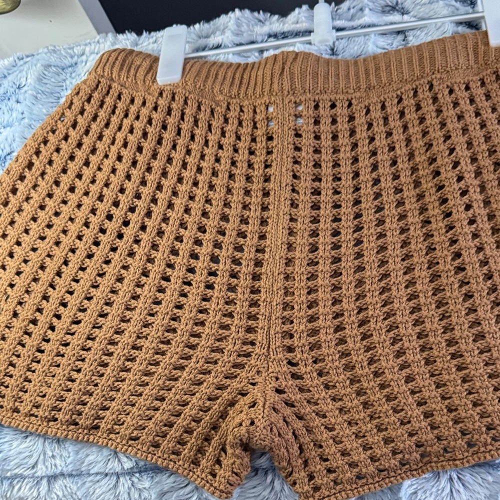 Wild Fable Brown High Waist Crochet Shorts - Picture 5 of 6